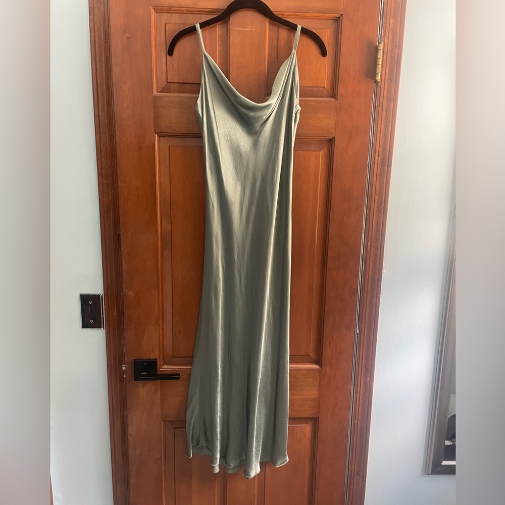 NWT Tempo Paris Drape Front Maxi - one size in military